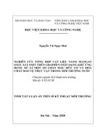 Nghiên cứu tổng hợp vật liệu nano mangan oxit, sắt oxit graphen oxit dạng khử ứng dụng xử lý một số chất màu hữu cơ và hóa chất bảo vệ thực vật trong môi trường nước tt 