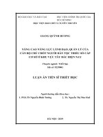 Nâng cao năng lực lãnh đạo, quản lý của cán bộ chủ chốt người dân tộc thiểu số cấp cơ sở ở khu vực tây bắc hiện nay 