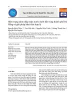 Hiện trạng xâm nhập mặn nước dưới đất vùng thành phố Đà Nẵng và giải pháp khai thác hợp lý