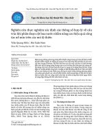 Nghiên cứu thực nghiệm xác định các thông số hợp lý về cấu trúc khi phân đoạn cột bua nước nhằm nâng cao hiệu quả công tác nổ mìn trên các mỏ lộ thiên