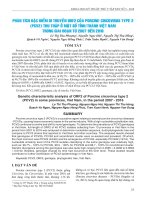 Phân tích đặc điểm di truyền ORF2 của Porcine Cirovirus type 2 (PCV2) thu thập ở một số tỉnh/thành Việt Nam trong giai đoạn từ 2007 đến 2016