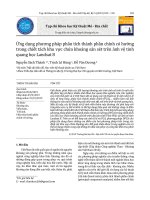 Ứng dụng phương pháp phân tích thành phần chính có hướng trong chiết tách khu vực chứa khoáng sản sét trên ảnh vệ tinh quang học Landsat 8