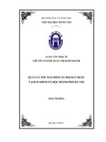 Quản lý thu bảo hiểm xã hôi bắt buộc tại bảo hiểm xã hội thành phố hà nội  