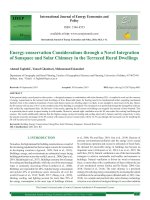 Energy-conservation considerations through a novel integration of sunspace and solar chimney in the terraced rural dwellings