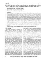 Biến đổi cấu trúc không gian của rừng tự nhiên trung bình và giàu tại Khu bảo tồn thiên nhiên văn hóa Đồng Nai