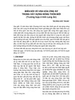 Biến đổi về văn hóa ứng xử trong xây dựng nông thôn mới (Trường hợp ở tỉnh Long An)