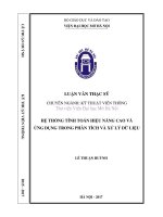HỆ THỐNG TÍNH TOÁN HIỆU NĂNG CAO và ỨNG DỤNG TRONG PHÂN TÍCH và xử lý dữ LIỆU  