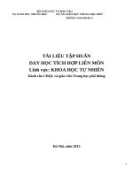 TÀI LIỆU TẬP HUẤNDẠY HỌC TÍCH HỢP LIÊN MÔNLĩnh vực: KHOA HỌC TỰ NHIÊNDành cho CBQL và giáo viên Trung học phổ thông