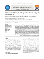 Nghiên cứu tách Urani, Thori từ quá trình chế biến quặng đất hiếm Mỏ Nậm Xe