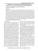 Nghiên cứu xác định đoạn DNA barcode cho loài hoàng đàn (Cupressus tonkinensis) phục vụ giám định loài