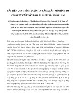 Cải tiến quy trình quản lý sản xuất: Mô hình từ Công ty cổ phần bao bì Sabeco – Sông Lam