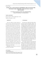 Study on a case study of abnormal heat waves in the winter in the northern areas of Viet Nam in 2010 and 2015