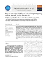 Nâng cao chất lượng xây dựng mô hình 3D bằng kết hợp công nghệ bay chụp UAV và quét Laser mặt đất