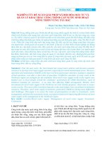 Nghiên cứu đề xuất giải pháp xã hội hóa đầu tư và quản lý khai thác công trình cấp nước sinh hoạt nông thôn vùng Tây Bắc