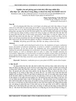 Nghiên cứu mô phỏng quá trình cháy hỗn hợp nhiên liệu dầu thực vật - dầu diesel trong động cơ diesel tàu thuỷ HANSHIN 6LU32