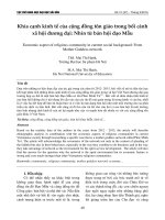 Khía cạnh kinh tế của cộng đồng tôn giáo trong bối cảnh xã hội đương đại: Nhìn từ bản hội đạo Mẫu