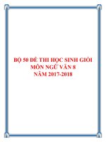 Bộ 50 đề thi học sinh giỏi môn Ngữ văn lớp 8 năm 2017-2018