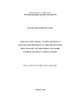 KHẢO SÁT THỰC TRẠNG, CẢI TIẾN, ĐÁNH GIÁ VÀ PHÂN TÍCH MÔ HÌNH BỆNH TẬT THEO PHƯƠNG PHÁP PHÂN TÍCH LIỀU XÁC ĐỊNH TRONG NGÀY (DDD) TẠI BỆNH VIỆN QUẬN 11