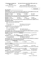 Đề thi thử THPT Quốc gia môn Tiếng Anh năm 2020 - THPT Trần Suyền