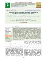 Changes in chemical constituents and overall acceptability of aonla-papaya jam and chutney during storage
