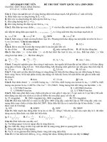 Đề thi thử THPT Quốc gia môn Vật lý năm 2020 - THPT Phan Đình Phùng