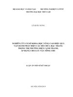 Luận án tiến sĩ nghiên cứu cơ sở khoa học nâng cao hiệu quả vận hành phát điện các hồ chứa bậc thang trong thị trường điện cạnh tranh, áp dụng cho lưu vực sông chu 