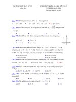 Đề thi thử THPT Quốc gia môn Toán năm 2020 - THPT Trần Suyền