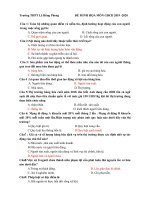 Đề thi thử THPT Quốc gia môn GDCD năm 2020 - THPT Lê Hồng Phong