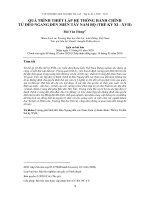 Quá trình thiết lập hệ thống hành chính từ Đèo Ngang đến miền tây Nam Bộ (thế kỷ XI-XVII)