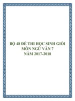 Bộ 48 đề thi học sinh giỏi môn Ngữ văn lớp 7 năm 2017-2018