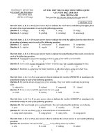 Đề thi thử THPT Quốc gia môn Tiếng Anh năm 2020 - PT DTNT Tỉnh Phú Yên