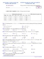 Đề thi HK 1 môn Toán lớp 10 năm 2019-2020 - THPT Kim Liên, Hà Nội