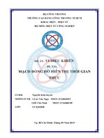 ĐỒ ÁN: VI ĐIỀU KHIỂN ĐỀ TÀI: MẠCH ĐỒNG HỒ HIỂN THỊ THỜI GIAN THỰC