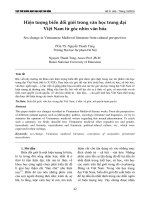 Hiện tượng biến đổi giới trong văn học trung đại Việt Nam từ góc nhìn văn hóa