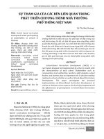 Sự tham gia của các bên liên quan trong phát triển chương trình nhà trường phổ thông Việt Nam