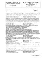 Đề thi thử THPT Quốc gia môn GDCD năm 2020 - THPT Phạm Văn Đồng