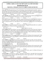 Luyện thi THPT quốc gia môn Sinh học - Đề kiểm tra số 04: Tính quy luật của hiện tượng di truyền