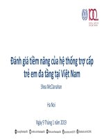 Đánh giá tiềm năng của hệ thống trợ cấptrẻ em đa tầng tại Việt Nam