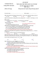 Đề thi thử THPT Quốc gia môn Vật lý năm 2020 - THPT Trần Suyền