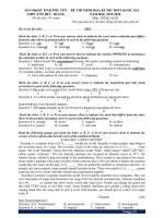 Đề thi thử THPT Quốc gia môn Tiếng Anh năm 2020 - THPT Tôn Đức Thắng