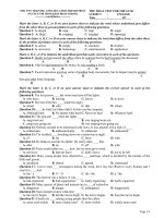 Đề thi thử THPT Quốc gia môn Tiếng Anh năm 2020 - THPT Nguyễn Thị Minh Khai