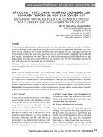 Xây dựng ý thức chính trị xã hội chủ nghĩa cho sinh viên trường Đại học Sao Đỏ hiện nay