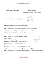Đề thi thử THPTQG môn Toán lần 1 năm học 2017-2018 - Trường THPT chuyên Thái Bình