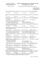 Đề KSCL lần 1 môn Vật lí lớp 10 năm 2019-2020 - THPT Yên Lạc - Mã đề 105