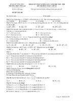 Đề KSCL lần 1 môn Toán lớp 10 năm 2019-2020 - Sở GD&ĐT Vĩnh Phúc - Mã đề 309