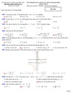 Đề thi thử THPT Quốc gia môn Toán năm 2020 - THPT Ngô Gia Tự