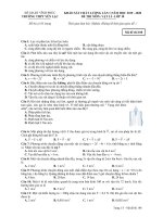 Đề KSCL lần 1 môn Vật lí lớp 10 năm 2019-2020 - THPT Yên Lạc - Mã đề 108