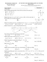 Đề thi chính thức kỳ thi trung học phổ thông quốc gia môn Toán năm 2018 (Mã đề thi 111)