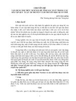 VẬN DỤNG NHỊ THỨC NEWTON ĐỂ TÍNH XÁC CHUYÊN ĐỀ HSG SINH HỌC: SUẤT TRONG CÁC BÀI TẬP QUY  LUẬT  DI TRUYỀN VÀ DI TRUYỀN HỌC QUẦN THỂ