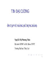 Bài giảng Tin học đại cương: Bài 9 - ThS. Nguyễn Thị Phương Thảo